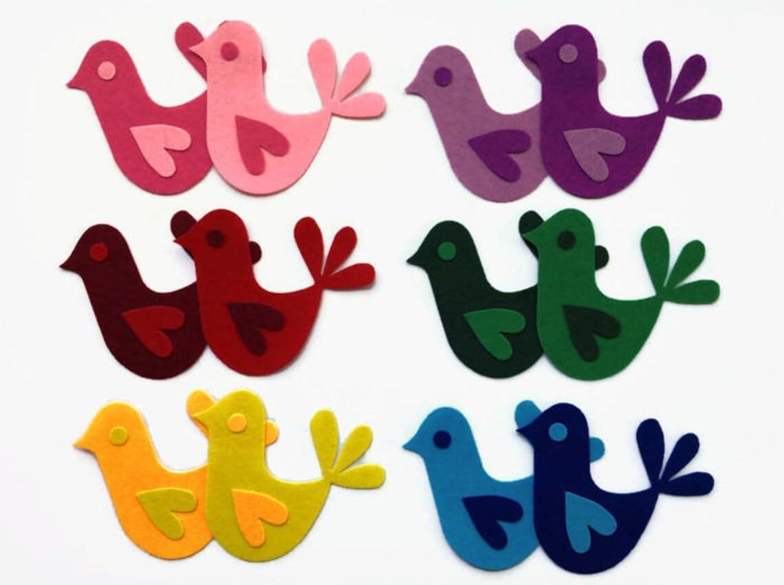 Haoser Beautiful Felt Bird Applique for Sewing & Craft Projects
